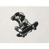 Drevená nálepka na stenu Skateboardista (Farba obrazu Čierna)