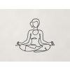 Drevená nálepka na stenu Meditácia (Farba obrazu Antracit)