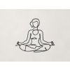 Drevená nálepka na stenu Meditácia (Farba obrazu Čierna)
