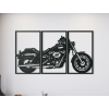 3-dielny obraz na stenu Motorka (Farba obrazu Sivá, Rozmer obrazu 25,5 x 46,5 cm)