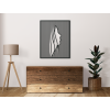 Minimalistický obraz z dreva Tvár ženy (Farba obrazu Sivá, Rozmer obrazu 29,5 x 24 cm)