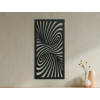 Drevený obraz v abstraktnom štýle Kolotoč (Farba obrazu Sivá, Rozmer obrazu 31,5 x 15,5 cm)