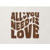 Drevený citát All you need is love (Farba obrazu Orech)