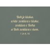 Citát na stenu Boh je láska (Farba obrazu Prírodná)