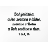 Citát na stenu Boh je láska