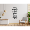 Drevený citát Live simply, laugh often, love deeply