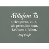 Citát o láske Milujem ťa nielen preto, kto si (Farba obrazu Biela)