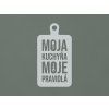 Drevený obraz do kuchyne Moja kuchyňa moje pravidlá (Farba obrazu Sivá)