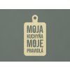 Drevený obraz do kuchyne Moja kuchyňa moje pravidlá (Farba obrazu Prírodná)