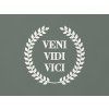 Drevený nápis Veni vidi vici (Farba obrazu Biela)