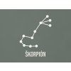 Nálepka súhvezdie Škorpión (Farba obrazu Biela)