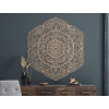 Drevená mandala na stenu Kvety (Farba obrazu Sivá, Rozmer obrazu 79,5 x 87,5 cm)
