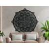 Drevená mandala Vášeň (Farba obrazu Sivá, Rozmer obrazu 84 x 84 cm)