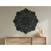 Vyrezávaná drevená mandala Symetria (Farba obrazu Sivá, Rozmer obrazu 84 x 84 cm)