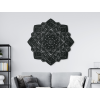 Vyrezávaná drevená mandala Symetria (Farba obrazu Sivá, Rozmer obrazu 84 x 84 cm)