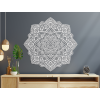 Vyrezávaná drevená mandala Symetria (Farba obrazu Sivá, Rozmer obrazu 84 x 84 cm)