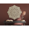 Vyrezávaná drevená mandala Symetria (Farba obrazu Sivá, Rozmer obrazu 84 x 84 cm)