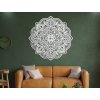 Drevená mandala Šťastie (Farba obrazu Sivá, Rozmer obrazu 80,5 x 80,5 cm)