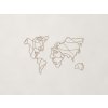 Umelecká Mapa sveta na stenu - Dve tváre (Farba obrazu Dub Sonoma)