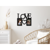 Drevený fotorámik Love so srdiečkom