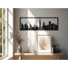 Obraz Dubaj panoráma (Farba obrazu Sivá, Rozmer obrazu 20,5 x 62 cm)