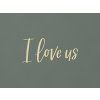 Drevený nápis I love us (Farba obrazu Prírodná)