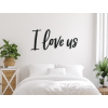 Drevený nápis I love us
