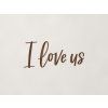 Drevený nápis I love us (Farba obrazu Orech)