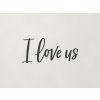 Drevený nápis I love us (Farba obrazu Antracit)