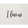 Drevený nápis I love us (Farba obrazu Čierna)
