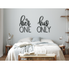 Nápis na stenu Her one His only