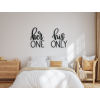 Nápis na stenu Her one His only