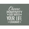 Drevený nápis na stenu Choose positivity (Farba obrazu Biela)
