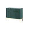Zelena komoda so zasuvkami novas (4)