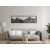 Široký minimalistický obraz Hory (Farba obrazu Sivá, Rozmer obrazu 17,5 x 62 cm)