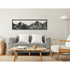 Široký minimalistický obraz Hory (Farba obrazu Sivá, Rozmer obrazu 17,5 x 62 cm)