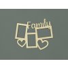Fotorámik na stenu s nápisom Family (Farba obrazu Prírodná)