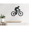 Nálepka na stenu Cyklista (Farba obrazu Sivá, Rozmer obrazu 30,5 x 36,5 cm)