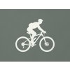 Nálepka na stenu Cyklista (Farba obrazu Biela)
