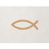 Kresťanský symbol ryby Ichthys (Farba obrazu Dub Jasný)