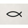 Kresťanský symbol ryby Ichthys (Farba obrazu Čierna)