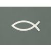 Kresťanský symbol ryby Ichthys (Farba obrazu Biela)