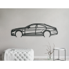 Drevená nálepka na stenu Mercedes CLS63 AMG (Farba obrazu Sivá, Rozmer obrazu 17,5 x 60 cm)