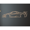 Drevený obraz McLaren P1 GTR (Farba obrazu Sivá, Rozmer obrazu 15 x 60 cm)