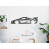 Drevený obraz McLaren P1 GTR (Farba obrazu Sivá, Rozmer obrazu 15 x 60 cm)