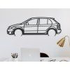 Minimalistický obraz Škoda Fabia (Farba obrazu Sivá, Rozmer obrazu 20,5 x 60 cm)