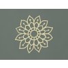 Drevená mandala na stenu Kvet (Farba obrazu Prírodná)