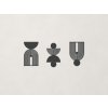 Dekorácia na stenu Geometrické tvary (Farba obrazu Antracit)