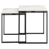 Set konferenčných stolíkov Katrine (2 ks) - biela / čierna