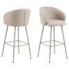 2x Barová stolička Eleanor - béžová / sivá
